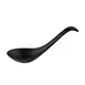 CAC China XSPN-58-MK Soup Spoon, 0.4oz Capacity, 5"-5-3/4" Length, Matte Black Plastic, - 1 Dozen 1 image
