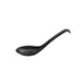 CAC China XSPN-65-MK Soup Spoon, 0.5oz Capacity, 6-1/2" Length, Matte Black Plastic - 1 Dozen 1 image