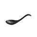 CAC China XSPN-67-MK Soup Spoon, 0.7oz, 6-1/2" Length, Matte Black Plastic - 1 Dozen 1 image
