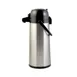 CAC China APGL-25PB Airpot - 2.5 L Glass-Lined, Push-Button, Black Lid, Double-Wall Insulated 1 image