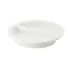 CAC China BF-R17 Food Pan, 15-3/8" Dia x 2-1/2" H, 2‑Compartment Porcelain, Oven Microwave Safe 1 image
