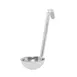 CAC China SLD6-40 Ladle, 4 oz. Bowl, 6" Hooked Handle, One-Piece, Stainless Steel 1 image