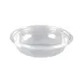 Dinex DX5402PCLR Proex Disposable Salad Bowl, 24 Oz (7" Dia., 2" Deep), Clear Polystyrene - 1/Case 1 image