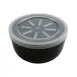 GET EC-24-2X-BK/CL Soup Container, 16 Oz (18 Oz), 4.375" Dia x 2.9" H, PP Black/Clr - 1 Dozen 1 image