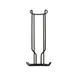 GET RCK-B3 Holder Rack, 5-1/3" x 4-1/4" x 12-1/4" H, Stacking, Black PE Coating, Fits 24 Bowls 3 image