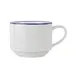Mikasa 5305734 Bistro Cup, 3 oz, Pin Stripe Blue, Porcelain China Cup 1 image
