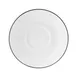 Mikasa 5305865 China Bistro Saucer, 6.29" Diameter, Elegant Pin Black Porcelain for Dinnerware Sets 1 image