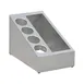 Steril-Sil VTCX-CLH-05L Condiment Organizer, Holds 4 Stacks of Cups/Lids, 21.5" x 6.25" x 8" Steel 1 image