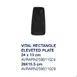 Ariane Porcelain AVRARN259011024 Black Dazzle Rectangle Plate 9 4/9" x 5 1/8", Porcelain – 12/Case 1 image