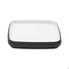 GET 21373-TOH/BK Melamine Square Plate, 6.5" Dia., Honey Interior, Raven Exterior, Cheforward Hatch 1 image