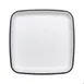 GET 21373-TOH/BK Melamine Square Plate, 6.5" Dia., Honey Interior, Raven Exterior, Cheforward Hatch 2 image