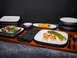 GET 21373-TOH/BK Melamine Square Plate, 6.5" Dia., Honey Interior, Raven Exterior, Cheforward Hatch 6 image