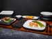 GET 21376-TOH/BK Cheforward Hatch Plate, 12" Square, Two-Tone Honey/Raven, Melamine, Plastic Plate 6 image