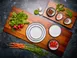 GET 21376-TOH/BK Cheforward Hatch Plate, 12" Square, Two-Tone Honey/Raven, Melamine, Plastic Plate 7 image