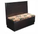 ATS AT&S-AS36-WBB-PSD GR6 Single Deuce Booth, 30" L x 36" H, Wood Frame, Black Vinyl Outside Back, Wood Top & End Caps, Upholstered 2-1/2" Seat Pad 1 image