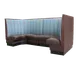 ATS AT&S-AS-3612-12 GR6 Booth, 1/2 Circle, 46" H x 88" L, 12‑Channel Back, Upholstered Seat, Frame, Kick Plate 1 image