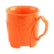 Dinex DX5000B24 - 8 Oz Orange Plastic Mug, Dishwasher Safe, Polypropylene, Brightcares Design 1 image