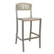 Grosfillex UT872181 Tahoe Bar-Height Barstool with Rope Weave Design, Blonde/French Taupe 1 image