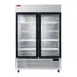 Westlake WK-49FG 49 cu ft 2‑Section Self‑Contained Glass Door Freezer, 54" Wide, Silver Finish, R290 1 image