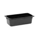 Concasse MCIP1310N 1/3 Size Black Polycarbonate Food Pan 6-7/8" W x 12-3/4" D x 4" H Stackable NSF 1 image