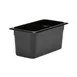 Concasse MCIP1315N 1/3 Size Black Polycarbonate Pan, 6-7/8" W x 12-3/4" D x 6" H, Stackable, NSF 1 image