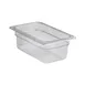 Concasse MCIP1410 1/4 Size Clear Polycarbonate Food Pan, 6-3/8" W x 10-3/8" D x 4" H, Stackable, NSF 1 image
