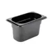 Concasse MCIP1910N 1/9 Size Food Pan, 6-7/8" W x 4-1/4" D x 4" H, 4" Deep, Black Polycarbonate 1 image