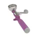 Concasse MCPP40 - 40" Stainless Steel Portion Spoon, 3/4 oz, Purple Plastic Handle 1 image
