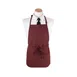Chef Revival 3PBIABGFP Bib Apron, 26" x 23" Long, 3 Front Pockets, Burgundy, DuraSERV Polyester 1 image
