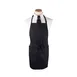 Chef Revival 3PBIAELBK Bib Apron, 26" x 31", 4 Pockets, Adjustable Neck Strap, Black Polyester 1 image
