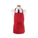Chef Revival 3PBIARDFP Bib Apron, 26" x 23" Long, 3 Front Pockets, Red, DuraSERV Polyester 1 image
