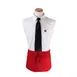 Chef Revival 3PWACRD Apron - 25" x 11" Red Polyester, Water-Resistant, 4 Pockets (3 Pocket + Pen) 1 image