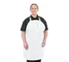 Chef Revival 600BAW Economy Bib Apron – 34" x 34" Standard Style, Poly/Cotton Blend, White, One Pencil Pocket 1 image
