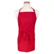 Chef Revival 612BAFH-RD Bib Apron, 28" x 27", 3 Pockets, Adjustable Neckband, PolyCotton, Red 1 image