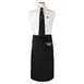 Chef Revival CL2PWABK Bistro Waist Apron, 33" x 30", 2-Pocket, Black, Polyester 1 image