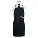 Chef Revival CL3PBIAELBK-1 Bib Apron – 26" x 31" Black Polyester, 4 Pockets, Adjustable Neck Strap 1 image
