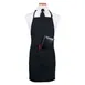 Chef Revival CL3PBIAELBK Bib Apron, 26" x 31" Extra Long, 4 Pockets, DuraSERV Polyester, Black 1 image