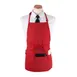 Chef Revival CL3PBIARDFP Bib Apron, 26" x 23" Long, 3 Front Pockets, Red, DuraSERV Polyester 1 image