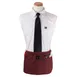 Chef Revival CL3PWACBG Waist Apron, 25" x 11" Long, 3 Pocket, Burgundy, DuraSERV Polyester 1 image