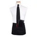 Chef Revival CL3PWACBK Waist Apron, 25" x 11" Long, 3 Pocket, Black, DuraSERV Polyester 1 image