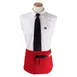 Chef Revival CL3PWACRD Waist Apron, 25" x 11" Long, 3 Pockets, Red, DuraSERV Polyester 1 image