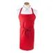 Chef Revival CLBIARD-1 Bib Apron, 32" x 32-1/2" Long, Red, Cotton/Poly Blend, Pen Pocket 1 image