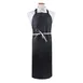 Chef Revival CLNPBIABK-1 Bib Apron, 26" x 31" DuraSERV 100% Polyester, Fade-Resistant, Black 1 image