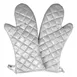 Chef Revival CLOMS26SL-1 Oven Mitt, 16" Elbow Length, Non-Stick Silicone, Silver - 1 Pair 1 image