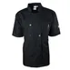 Chef Revival J109BK-L Chef's Jacket, Large, Double Breasted, Short Sleeve, Black Poly/Cotton 1 image