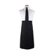 Chef Revival WABK Waist Bistro Apron, 32" x 29-1/2" Long, Cotton/Polyester Blend, Black 1 image
