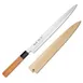 Korin HKR-G3YA-300 Ginsan-ko Yanagi Knife, 11-4/5" (30cm) Single Edge, Forged Steel, Yew Wood Handle 1 image