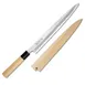 Korin HKR-SKYA-240 Yanagi Knife, 9-7/16" (24cm) Single Edge, Carbon Steel & Soft Iron, Wood Handle 1 image