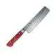 Korin HKR-TDNA-165 Damascus Nakiri Knife, 6-3/8" Blade, V10 Steel, Burgundy Wood Handle 1 image