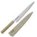 Korin HMA-SWASU-240 Masamoto Wa‑Sujihiki Knife, 9‑7/16" (24 cm) RH 70/30, Forged Steel, Wood Handle 1 image